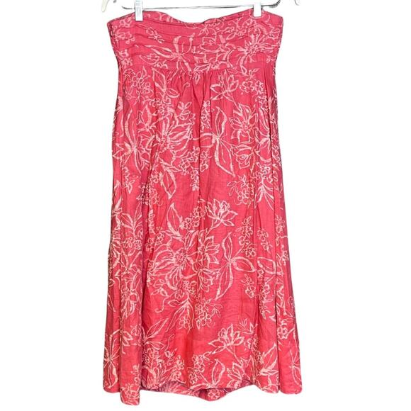 Banana Republic linen strapless dress tropical vacation travel lined size 6 - Picture 2 of 5